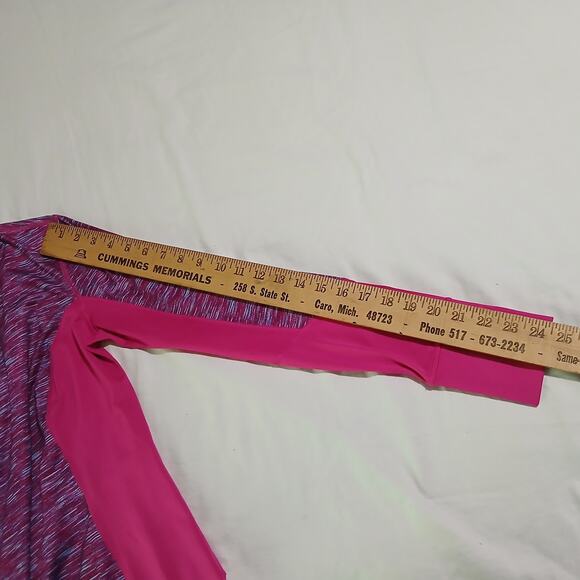 Lands End Sport LS Rash Guard swim shirt Sz S (6-8) pink athletic top - Picture 8 of 10